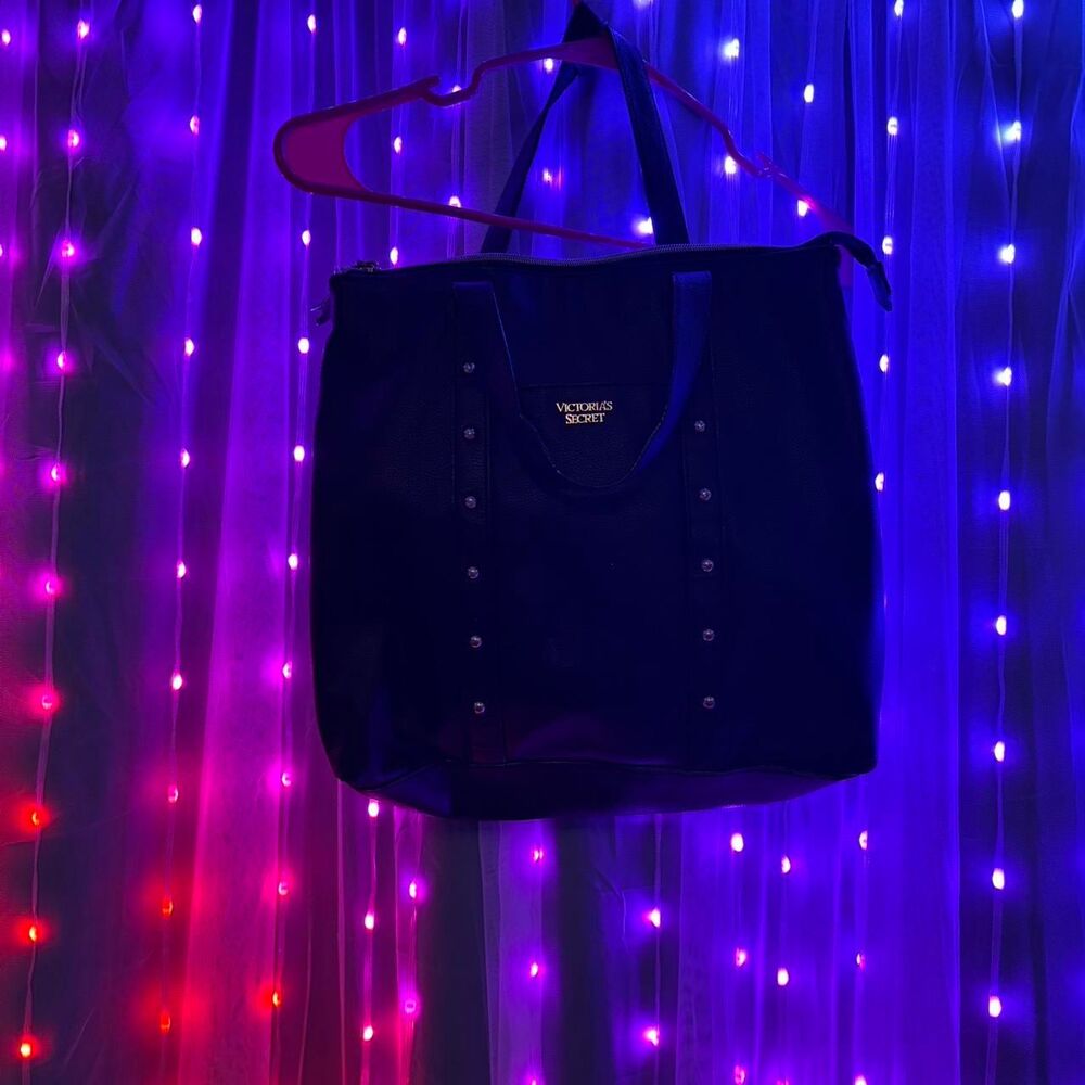 Victoria-s-secret Women's Black and Navy Bag